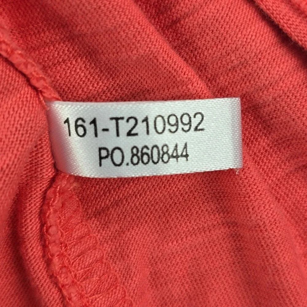 Tommy Bahama Emfielder Polo Mens Large Coral Pink 100% Pima Cotton Slub Texture